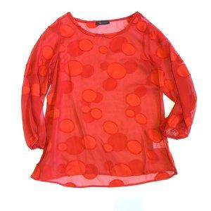 Sheer Spring / Summer Orange Blouse | S